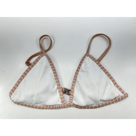 Womens Cupshe Bay of Angles White Crochet Bikini Swim Top - Picture 1 of 7